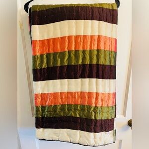 Pier 1 Satin Patchwork Blanket/Throw